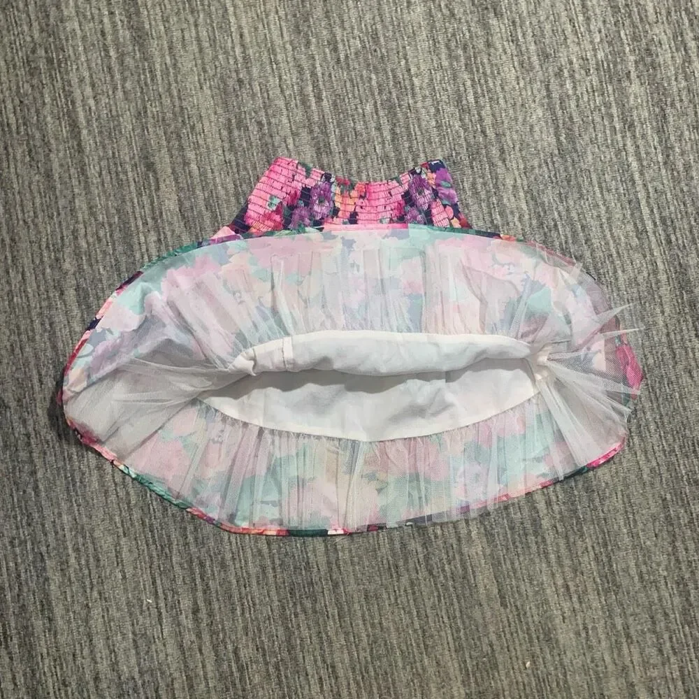 90s All That‎ Jazz Set Girls Size 12 Mini Skirt Crop Top Big Bow Floral Girlcore